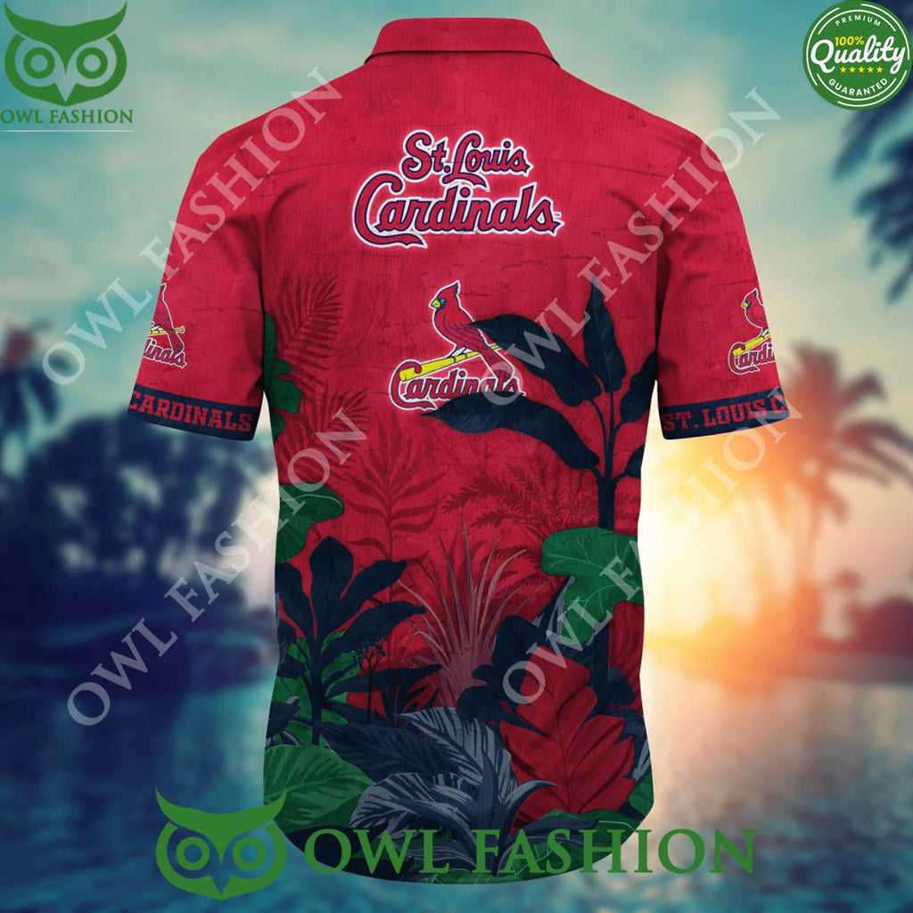 St. Louis Cardinals MLB Tropical Forest Hawaiian shirt and shorts