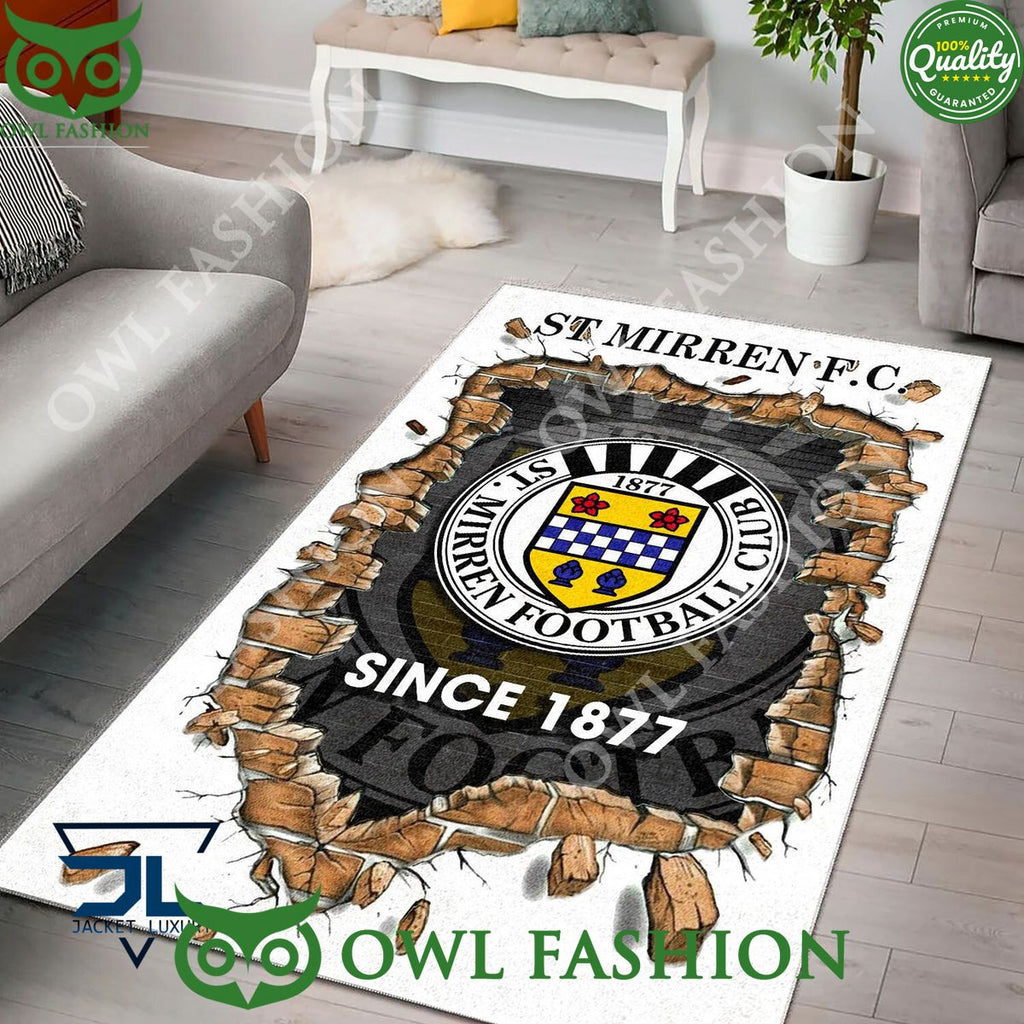 St Mirren F.C. 1791 Scottish Broken Wall Living Room Carpet