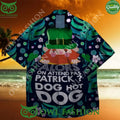 st patrick day alors on attend pas patrick god hot dog hawaiian shirt