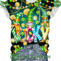 St. Patrick’s Day Gnome Print Crew Neck Premium Tshirt