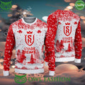 Stade De Reims Big Logo Pine Trees Ugly Christmas Sweater Jumper