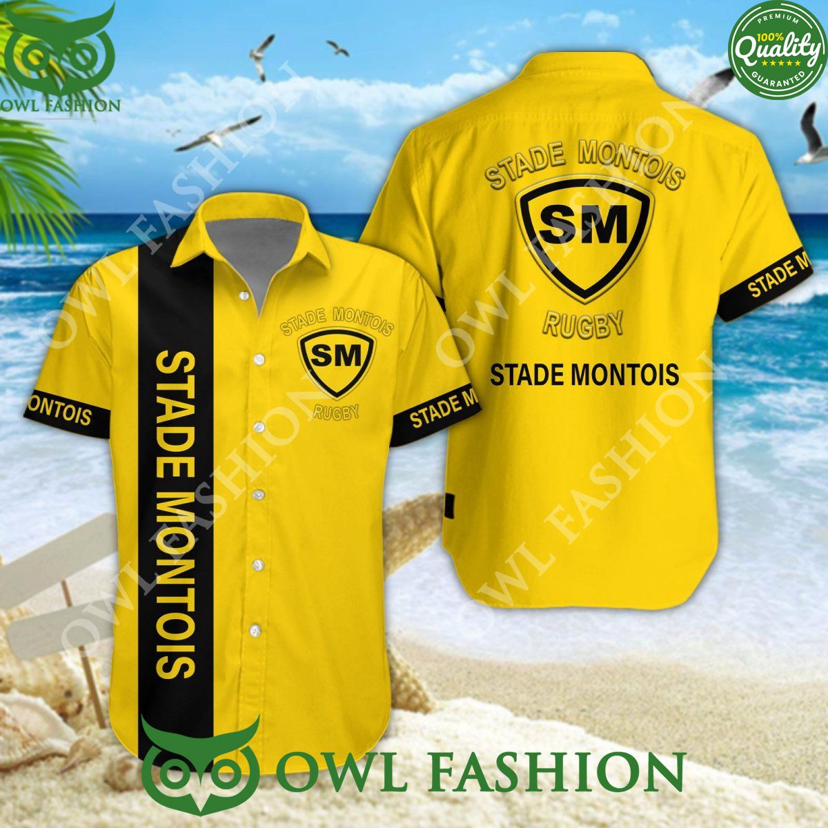 Stade Montois Rugby Rugby France Champion Top 14 Hawaiian Shirt
