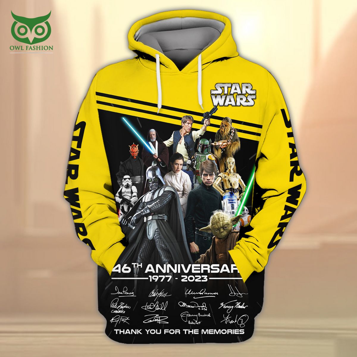 Star War 45th Anniversary 3D Zipper Hoodie Tshirt