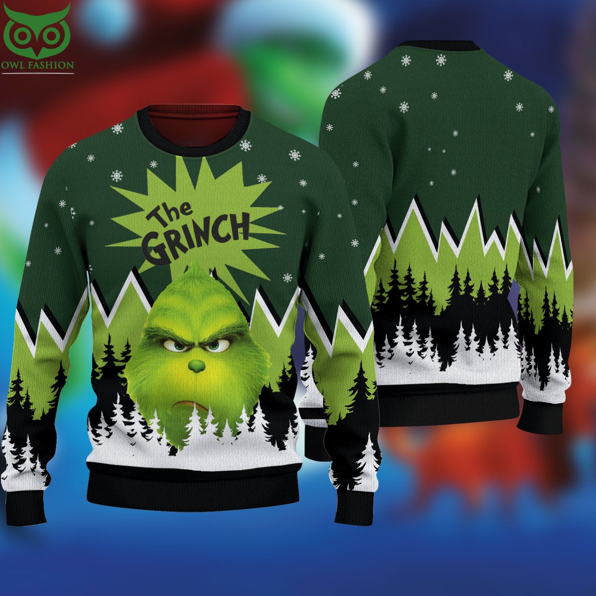 Awesome The Grinch 3D Ugly Sweater