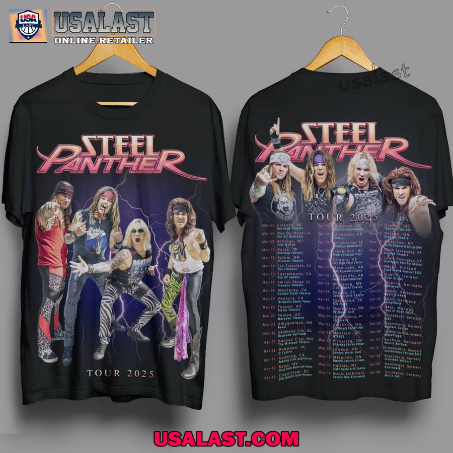 Steel Panther Feel The Steel 2025 Tour 3D T-Shirt