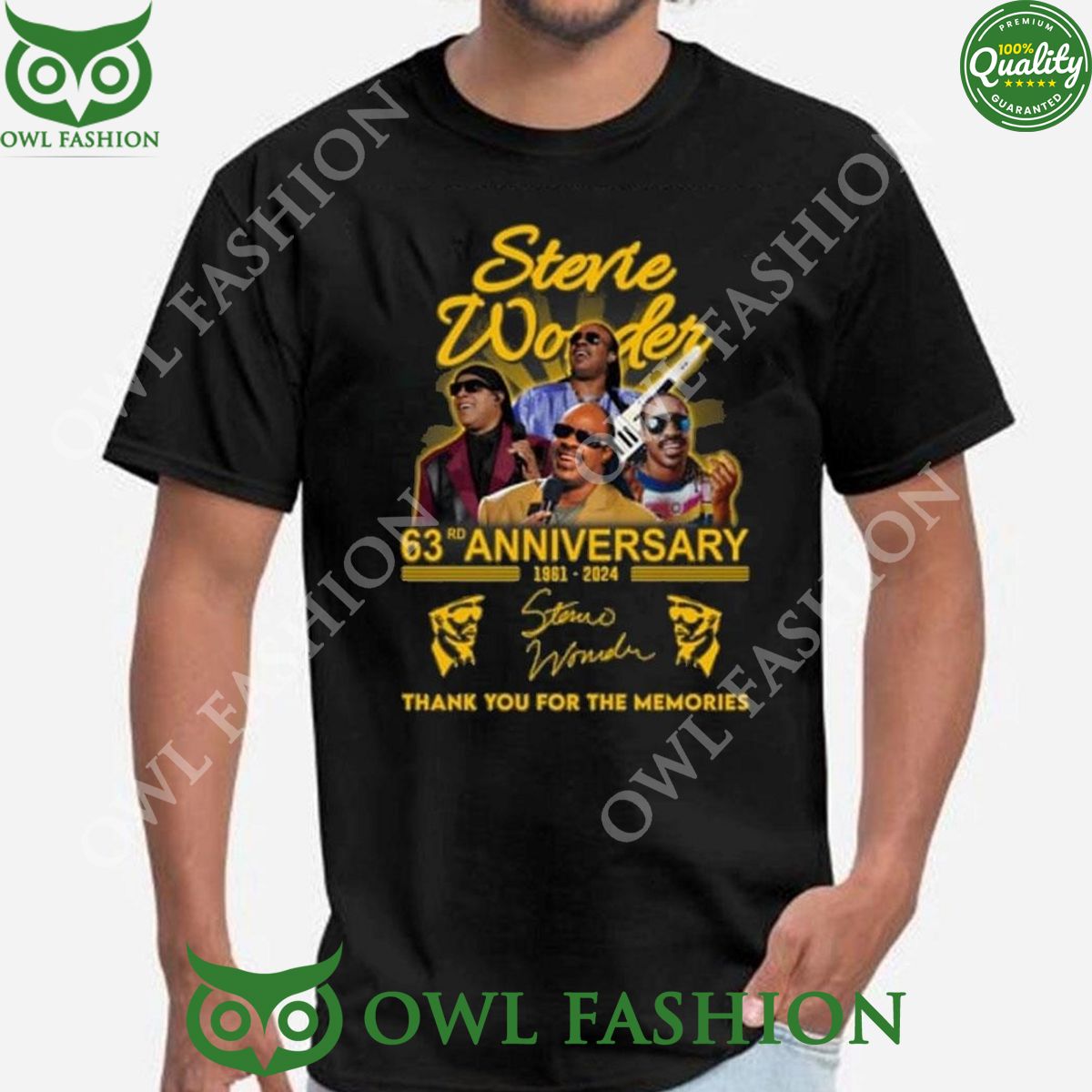 Stevie Wonder 63rd Anniversary 1961-2024 Memories T-shirt Hoodie