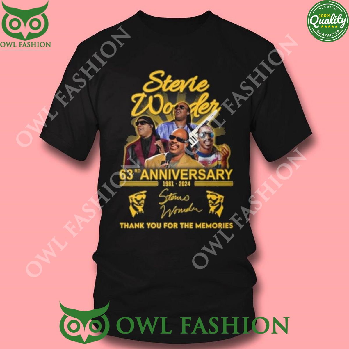 Stevie Wonder 63rd Anniversary 1961-2024 Memories T-shirt Hoodie