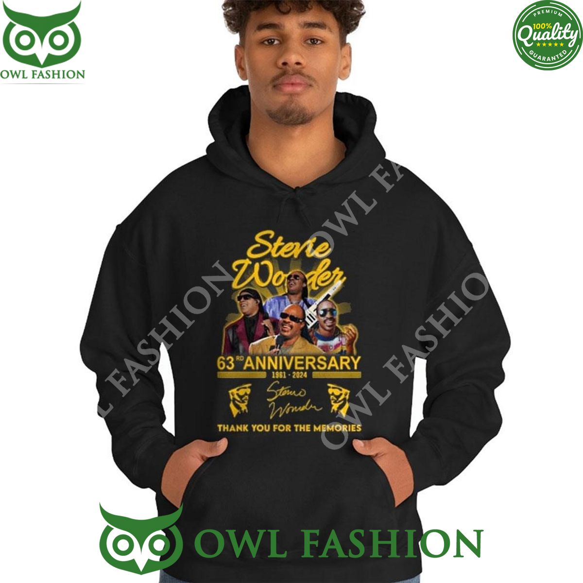 Stevie Wonder 63rd Anniversary 1961-2024 Memories T-shirt Hoodie