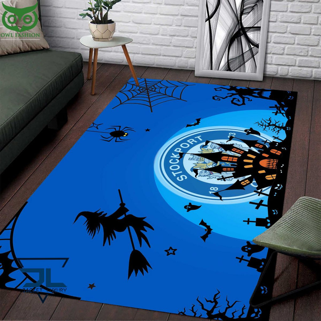 Stockport County F.C EFL Halloween Carpet Rug