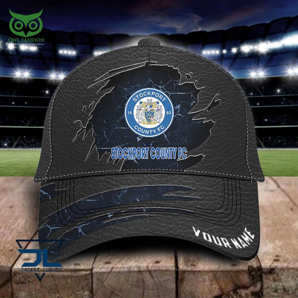 Stockport County F.C EFL Personalized Leather Classic Cap