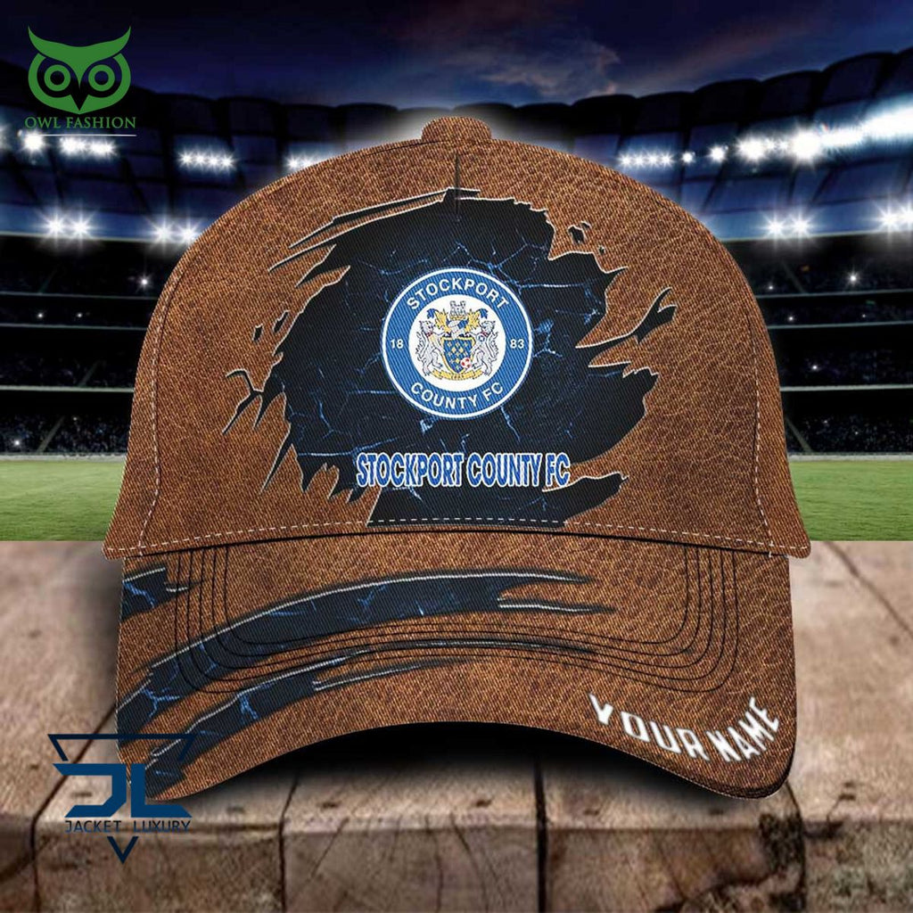 Stockport County F.C EFL Personalized Leather Classic Cap