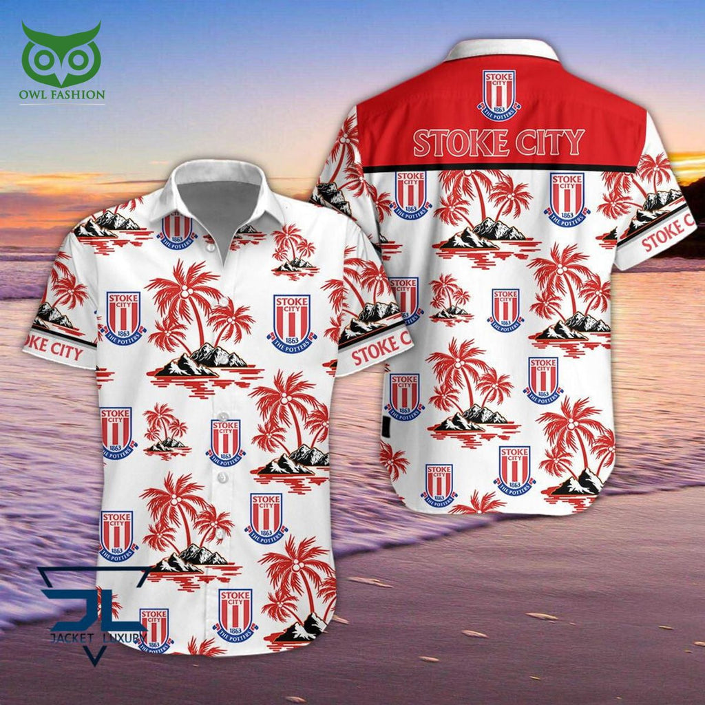 Stoke City F.C Premier League Championship Hawaiian Shirt Shorts