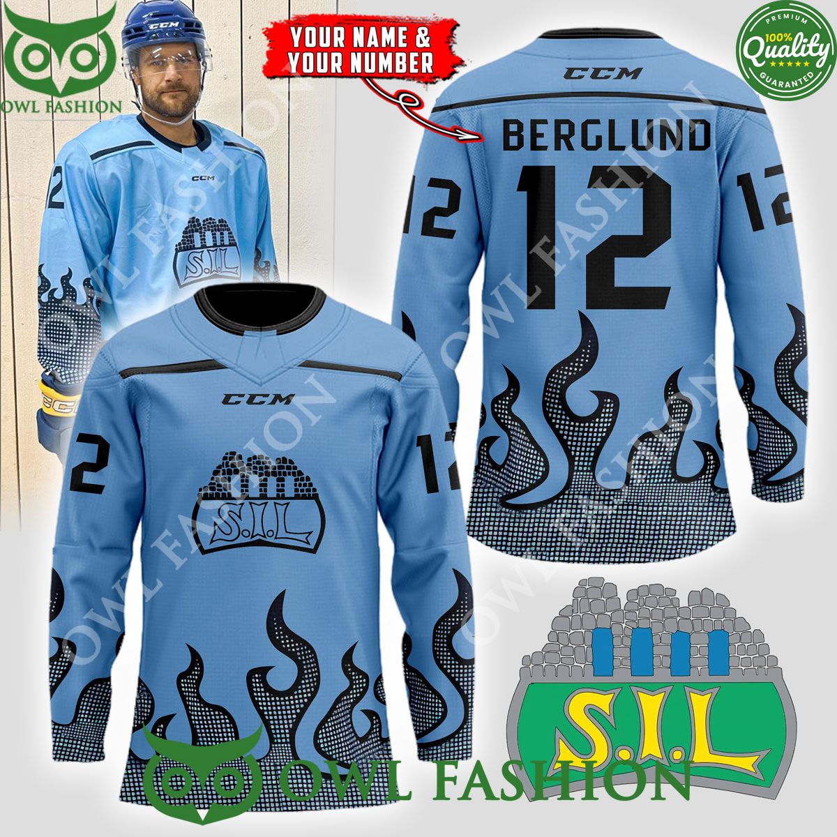 Storhamar Dragons Custom name number Ice Hockey Limited Jersey shirt