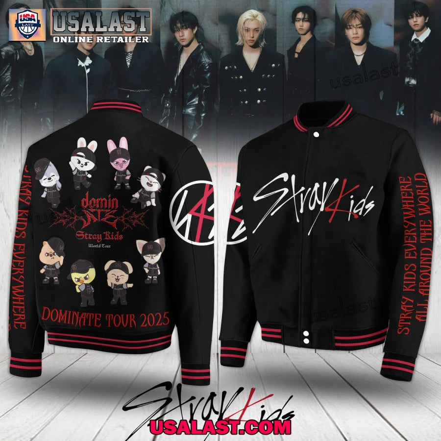Stray Kids Dominate Tour 2025 Varsity Jacket