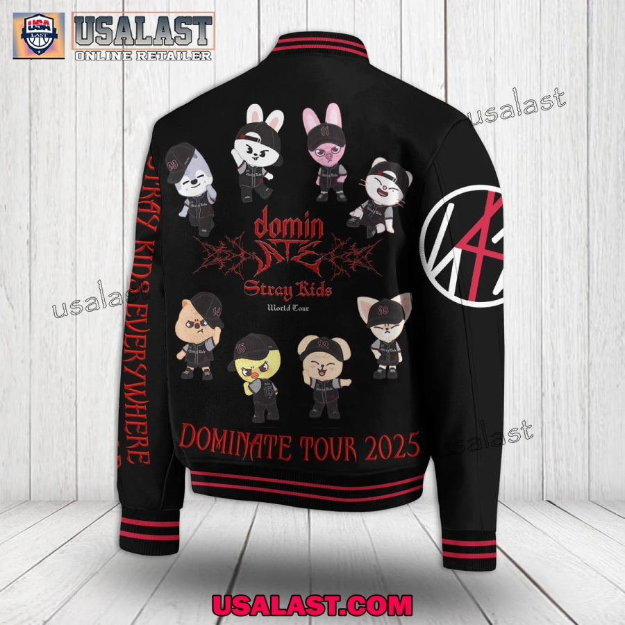 Stray Kids Dominate Tour 2025 Varsity Jacket