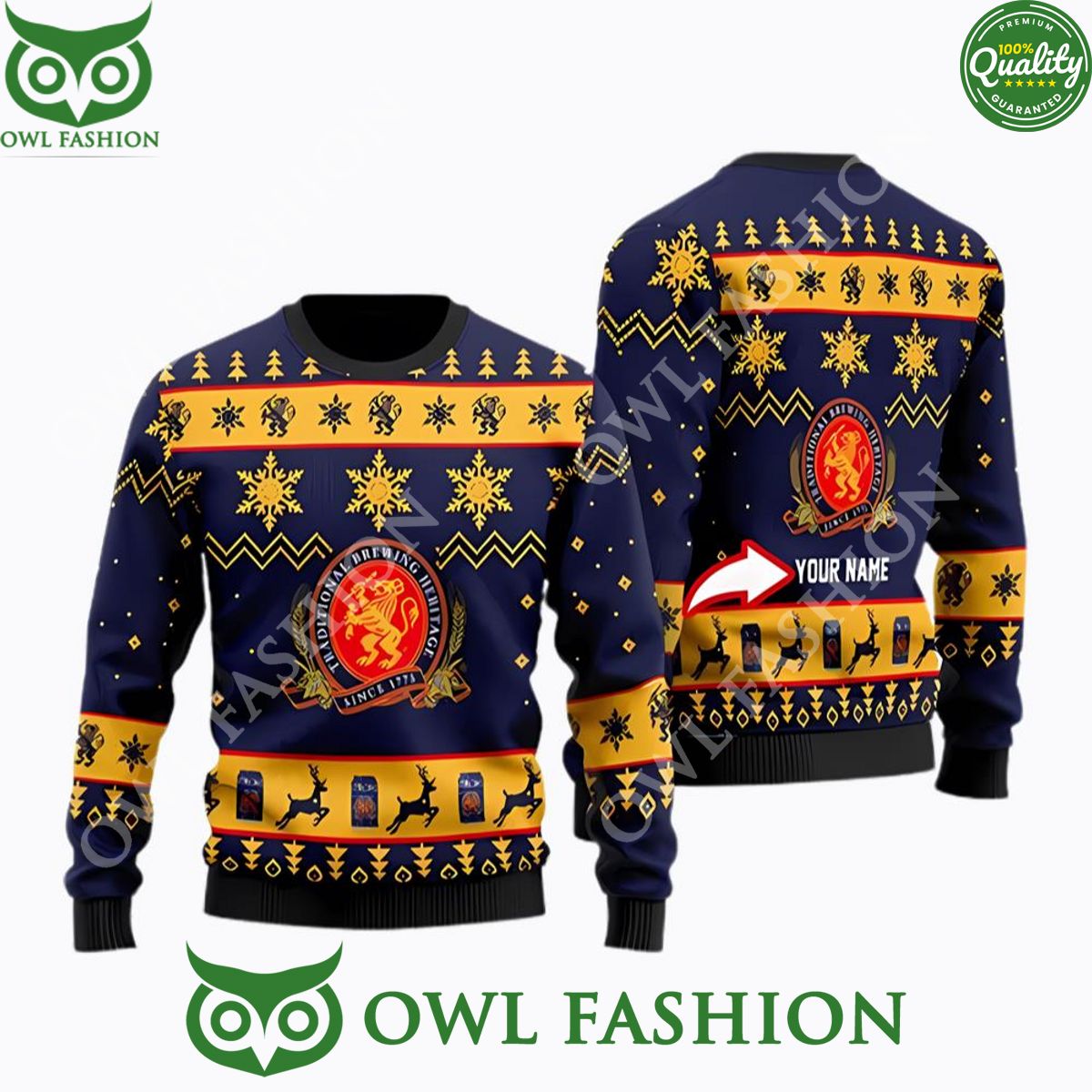 Strohs Beer Personalized Christmas Sweater Jumpers