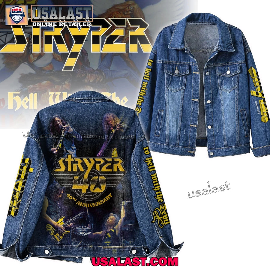 Stryper Metal Band 40th Anniversary Jean Jacket