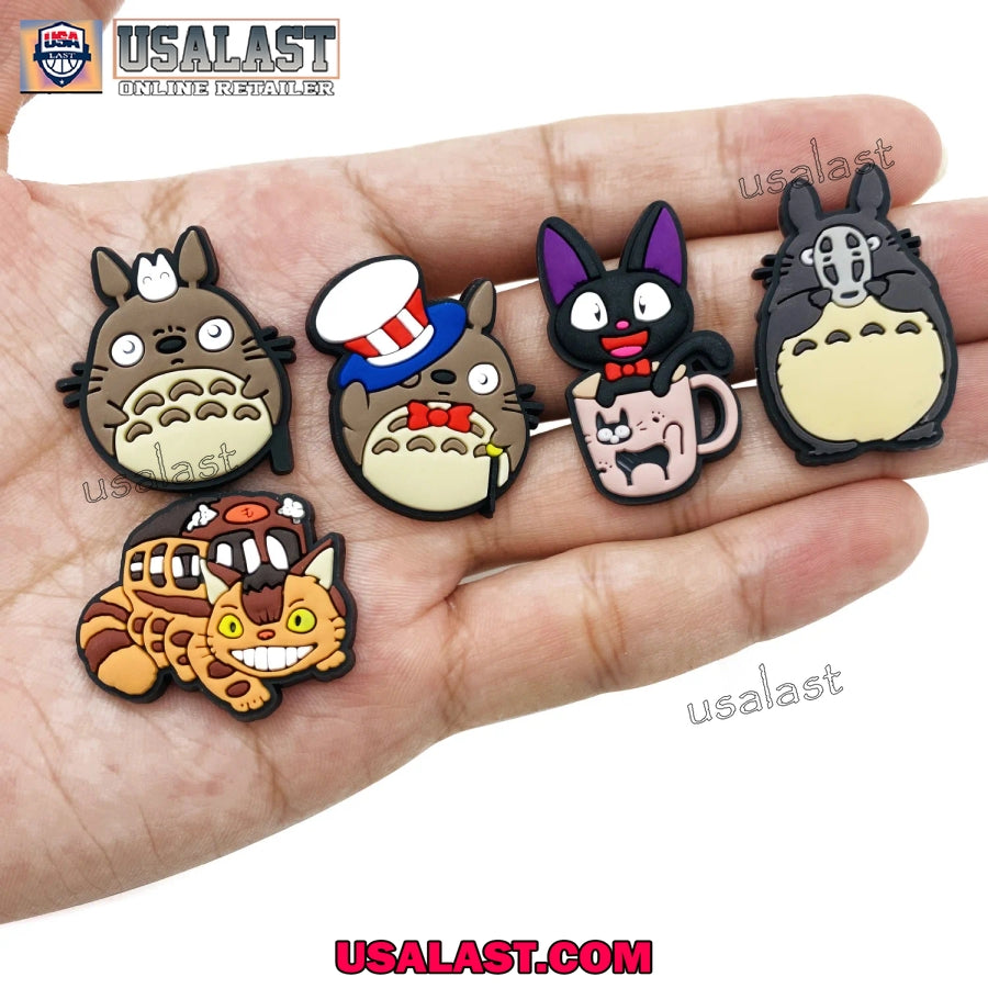 Studio Ghibli Totoro No Face Catbus PVC Crocs Charming Set Shoes Accessories