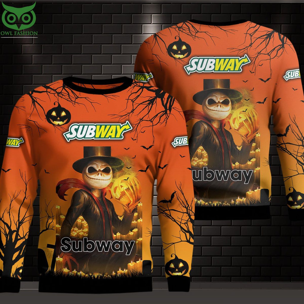 Subway Halloween Pumpkin 3D Shirt