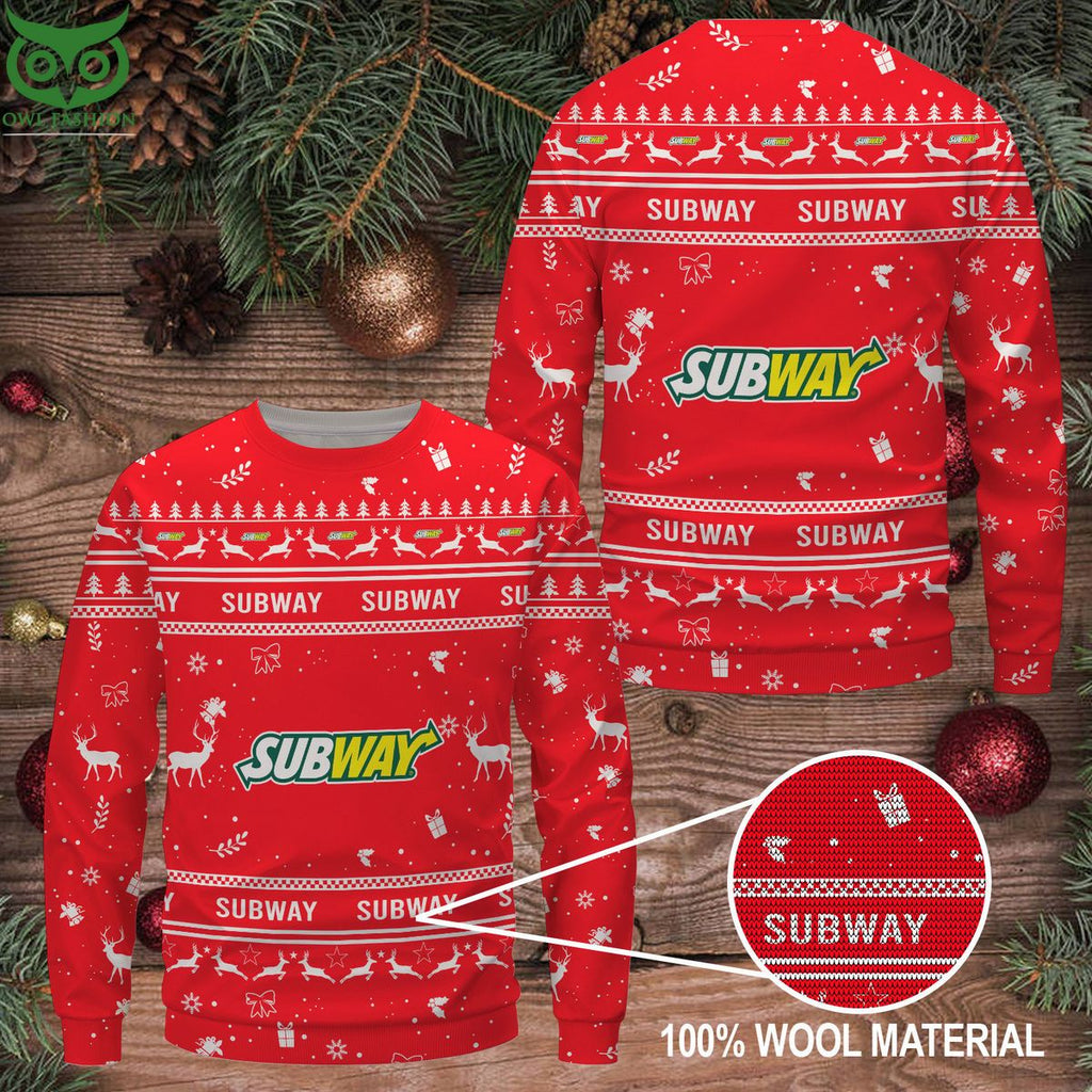Subway Premium Ugly Christmas Sweater
