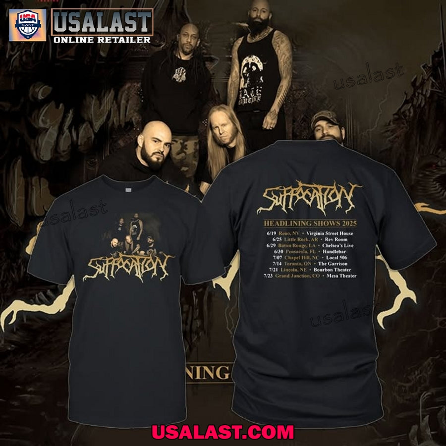 Suffocation Headlining Shows 2025 Classic Tee Shirt