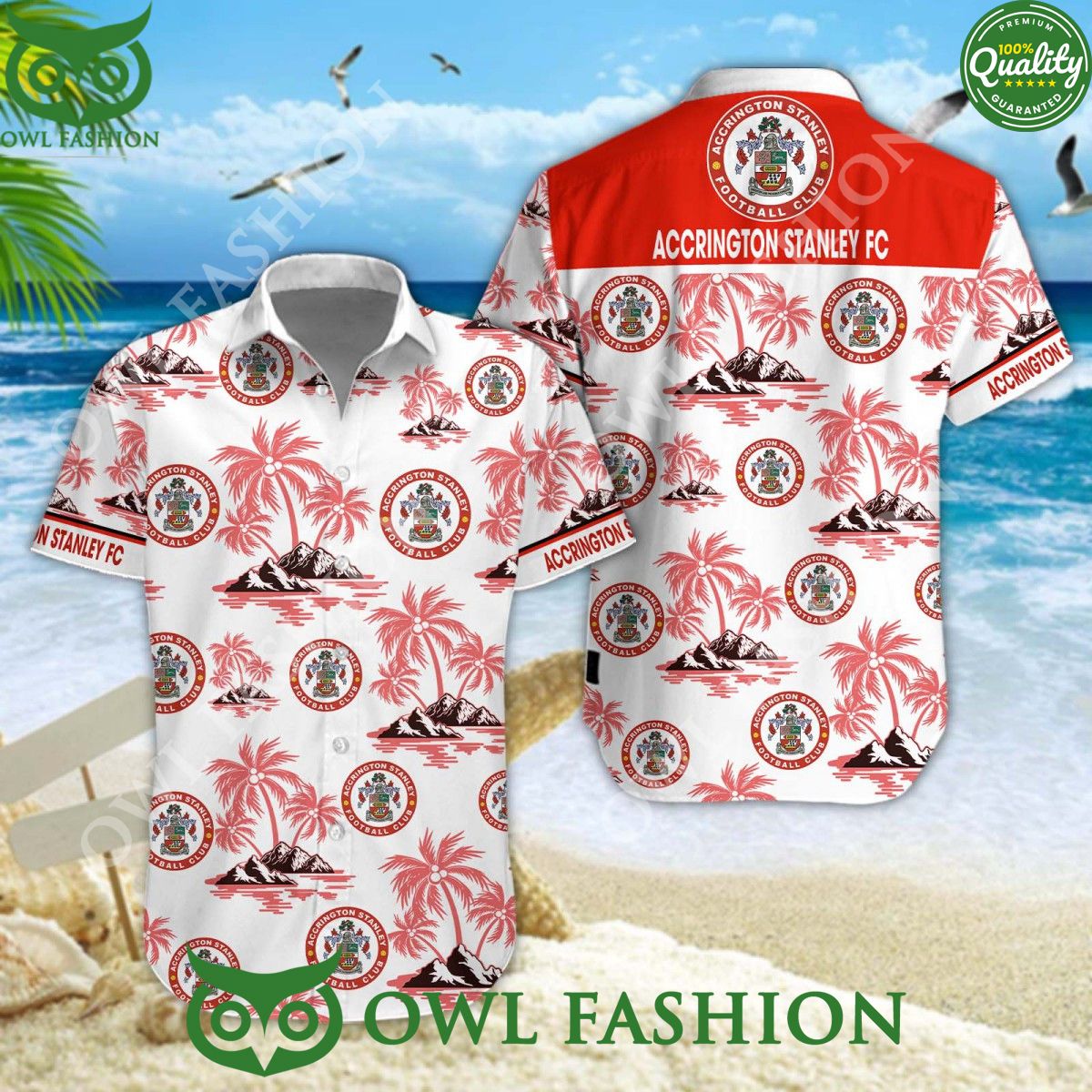 Summer Island EFL Accrington Stanley hawaiian shirt