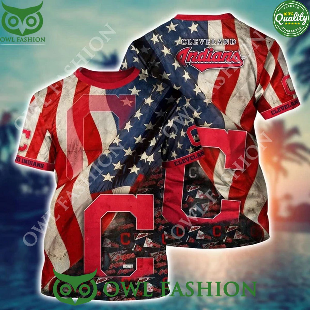 Summer Vibe Cleveland Indians MLB Hawaiian Shirt Independence Day