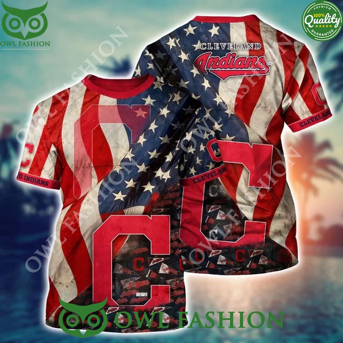 Summer Vibe Cleveland Indians MLB Hawaiian Shirt Independence Day
