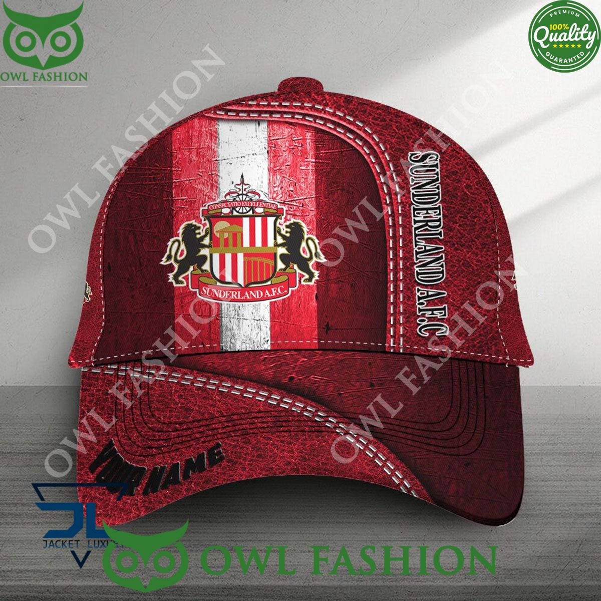 Sunderland A.F.C Custom Name 2024 Red Paint Color Classic Cap