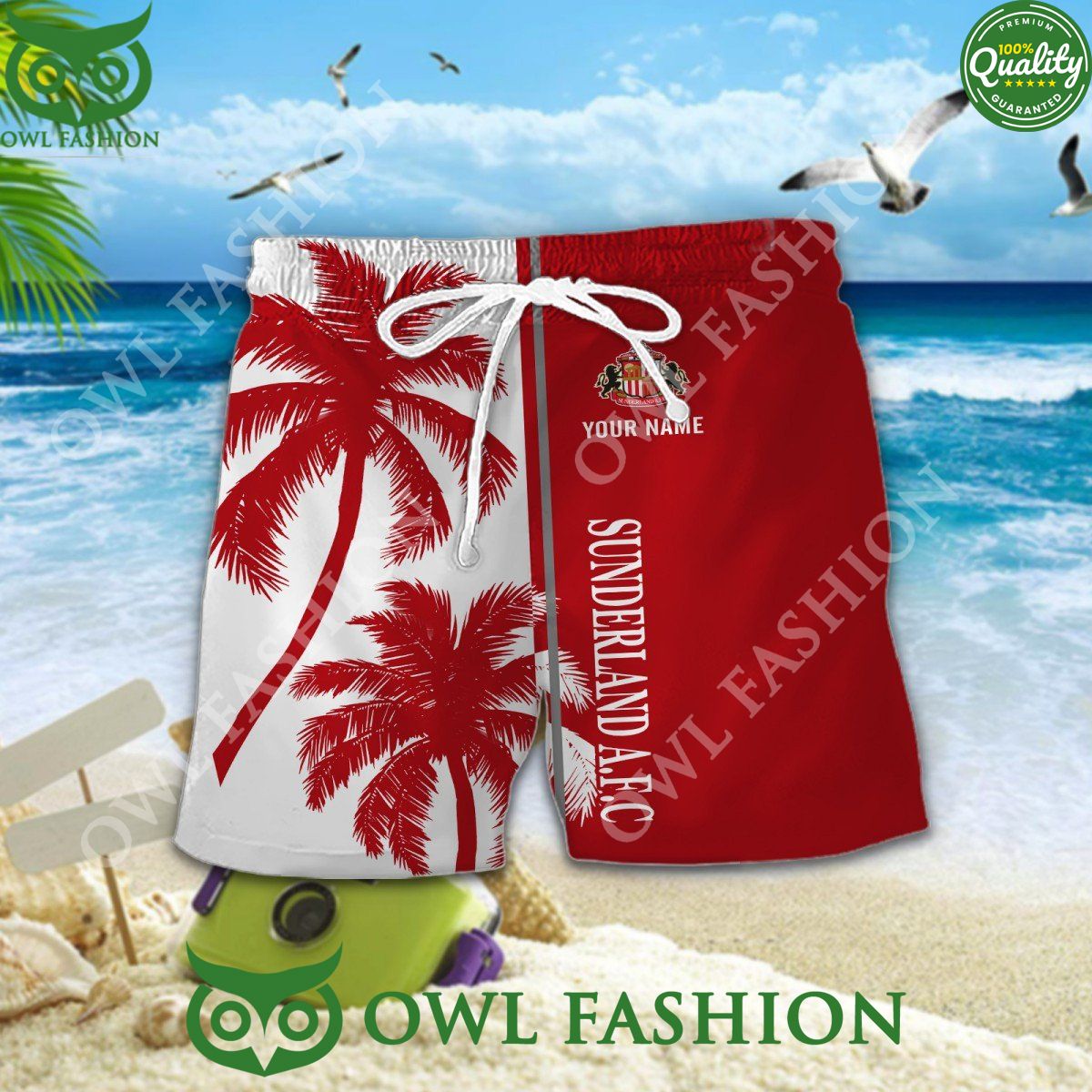 Sunderland Summer Beach Tropical Coconut Tree 2024 Custom Hawaiian Shirt