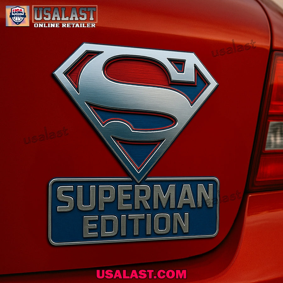 Superman Edition Car Emblem Custom 3D Badge