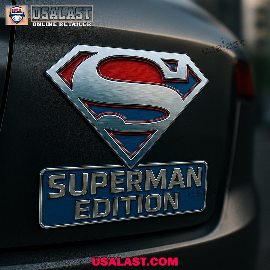 Superman Edition Car Emblem Custom 3D Badge