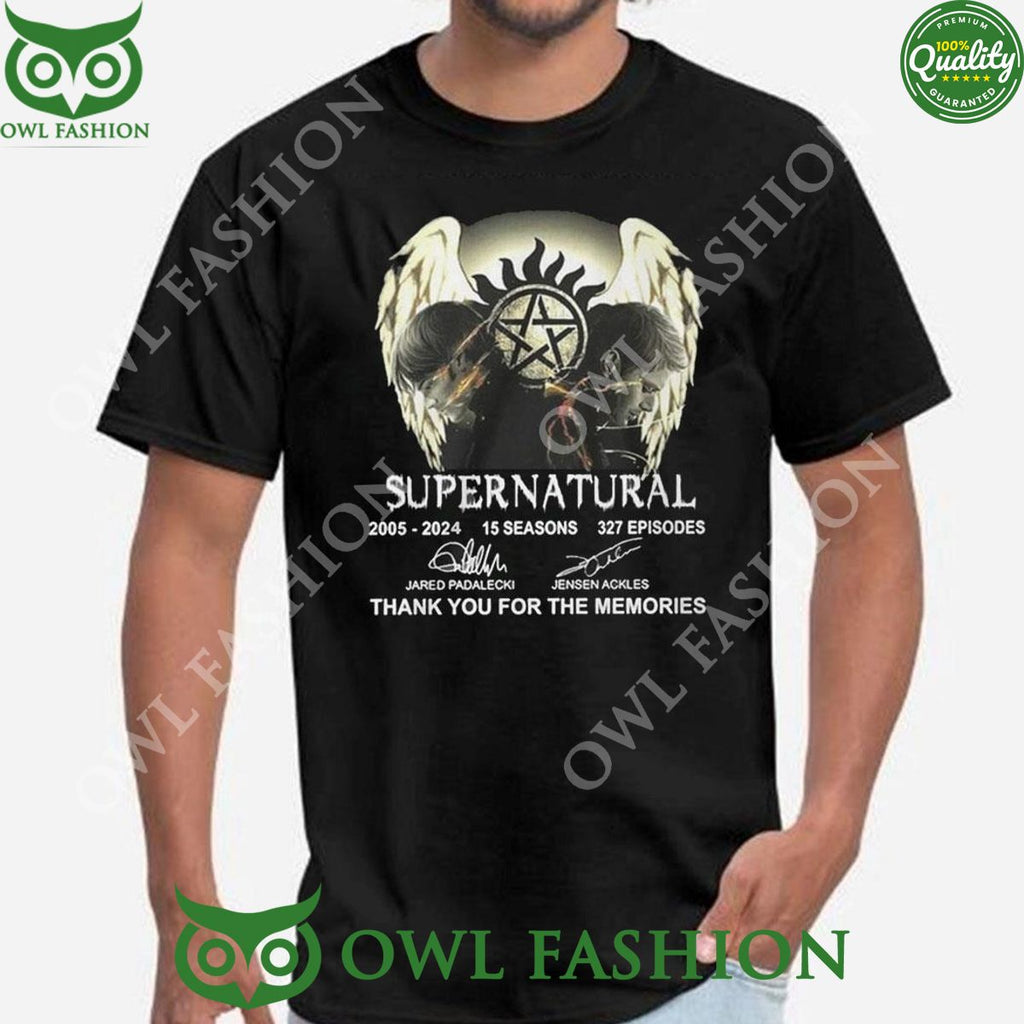 Supernatural 2005-2024 15 Seasons 327 Episodes Memories Hoodie Shirt