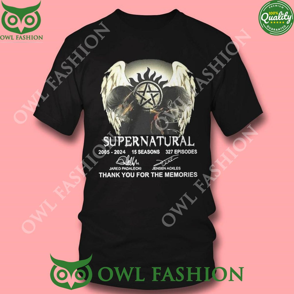 Supernatural 2005-2024 15 Seasons 327 Episodes Memories Hoodie Shirt