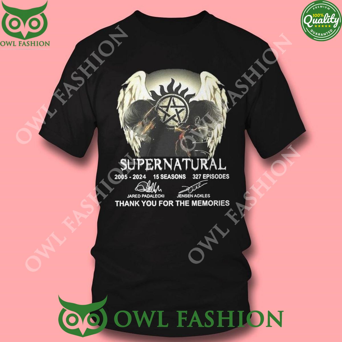 Supernatural 2005-2024 15 Seasons 327 Episodes Memories Hoodie Shirt