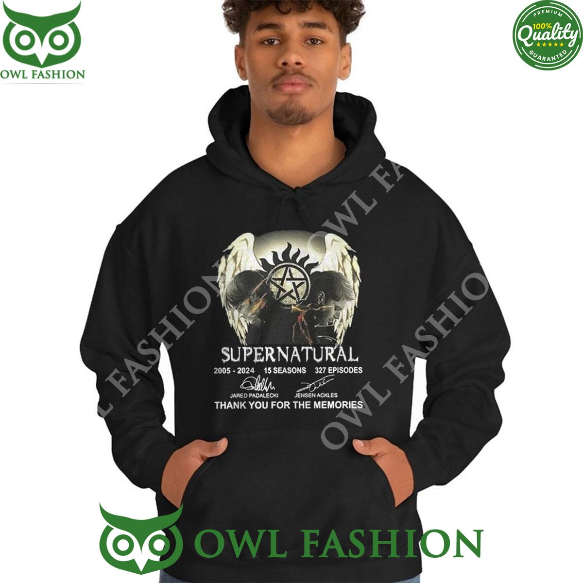 Supernatural 2005-2024 15 Seasons 327 Episodes Memories Hoodie Shirt