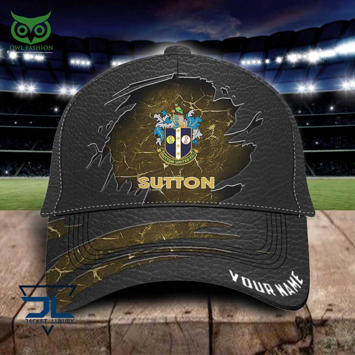 Sutton United EFL Personalized Leather Classic Cap