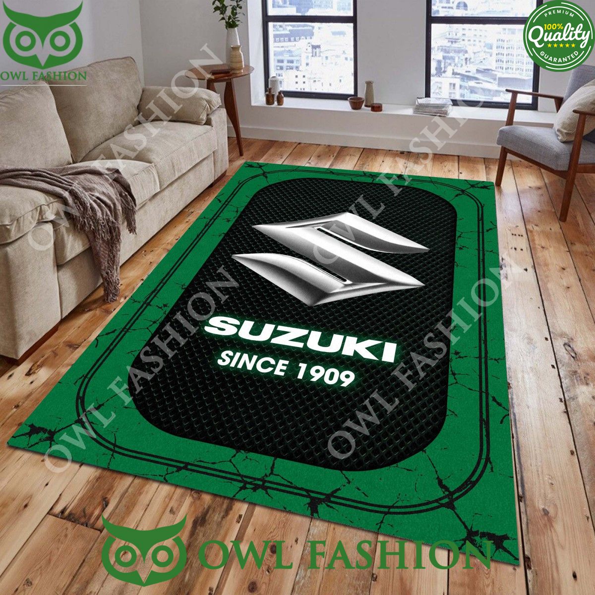 Suzuki 1909 automotive luxury brand rug carpet for living room