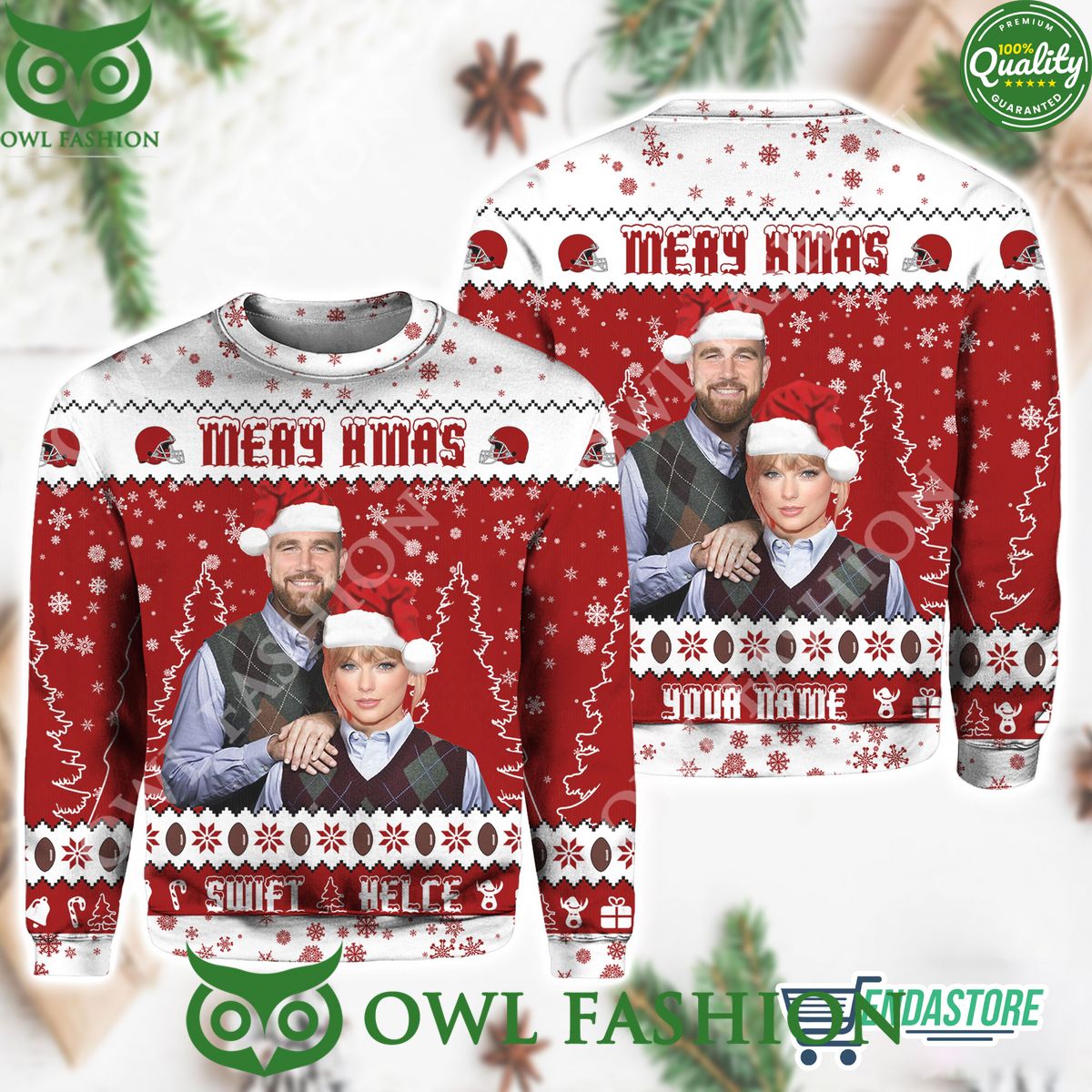 Swift Kelce Love Story Taylor Ugly Christmas Sweater Jumper