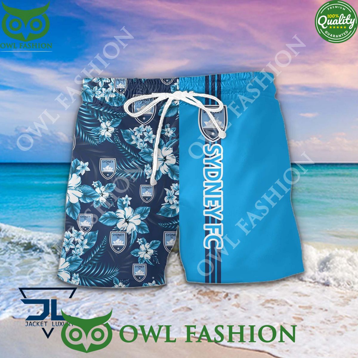 Sydney FC A League Football Hawaiian shirt and short