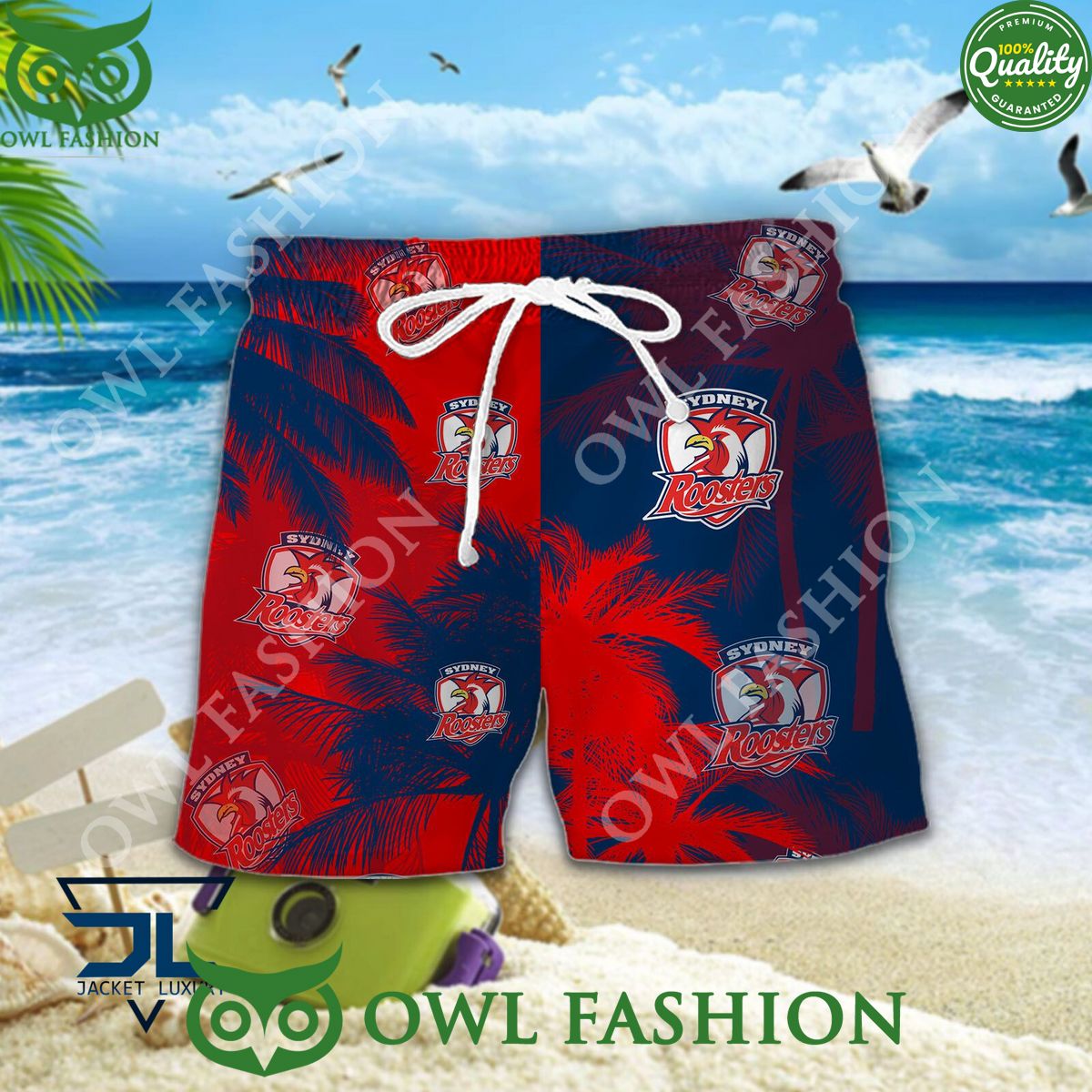 Sydney Roosters NRL Australasia Football Rugby Hawaiian shirt and short