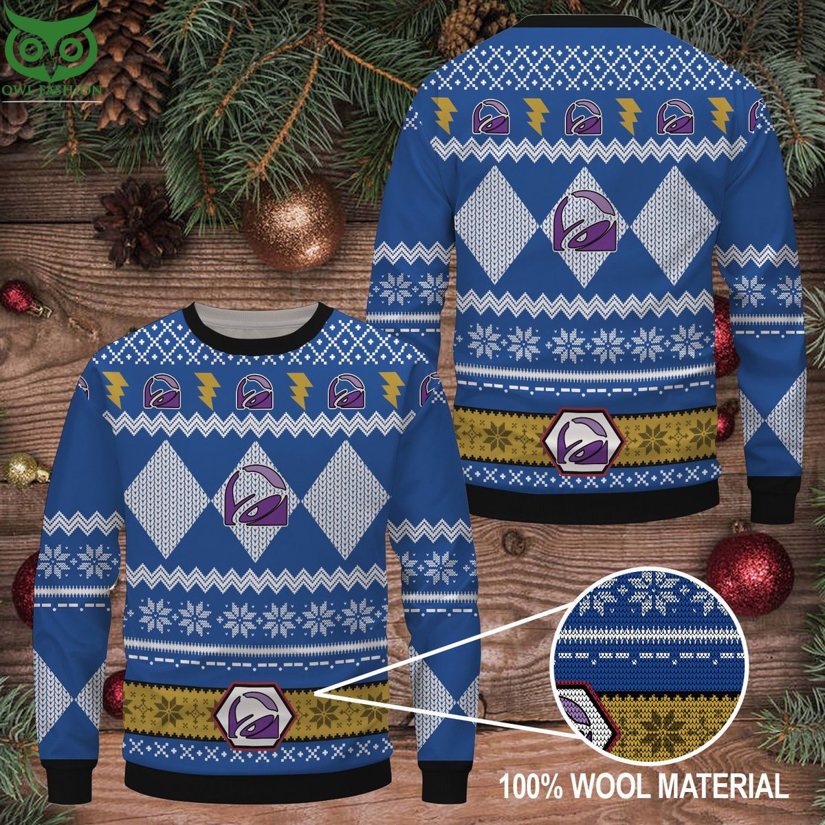 taco bell christmas premium Ugly Sweater