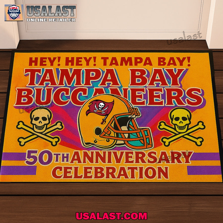 Tampa Bay Buccaneers 50th Anniversary Doormat