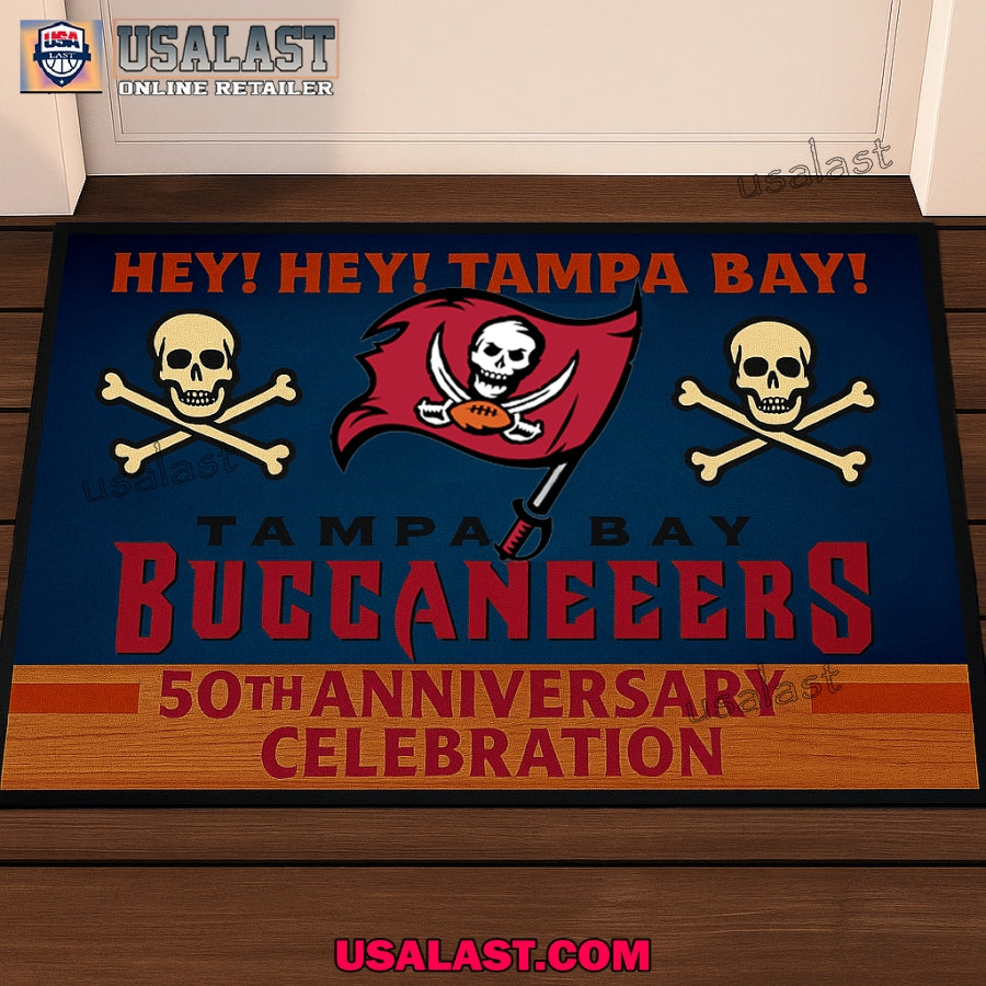 Tampa Bay Buccaneers 50th Anniversary Doormat