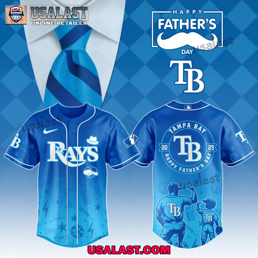 Tampa Bay Rays Happy Father’s Day 2025 Baseball Jersey