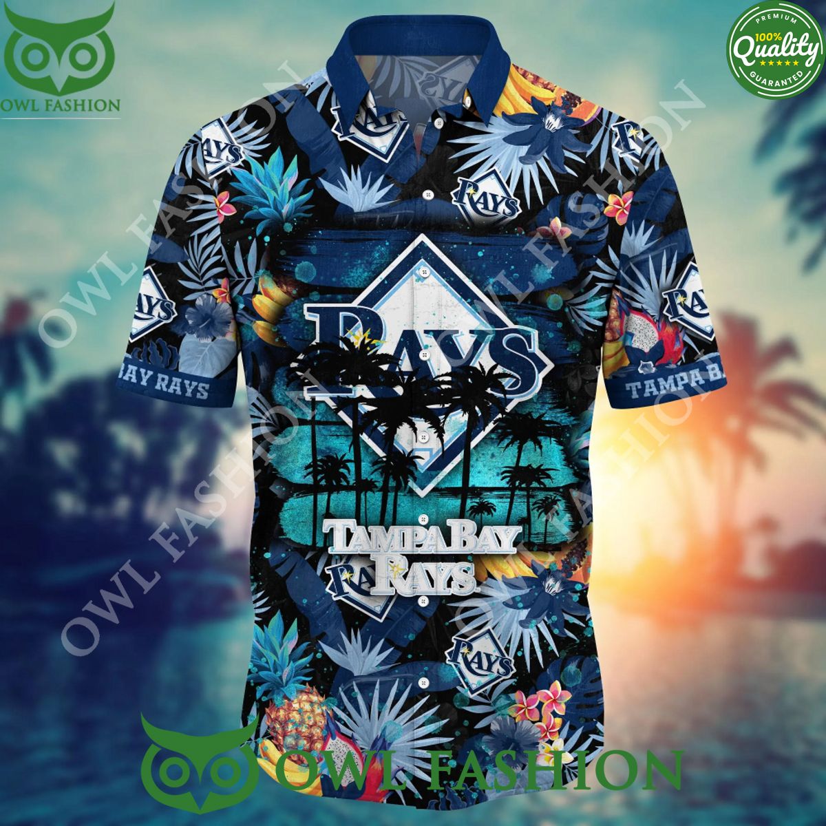 Tampa Bay Rays MLB Baseball Champion Limited Hawaiian shirt and shorts