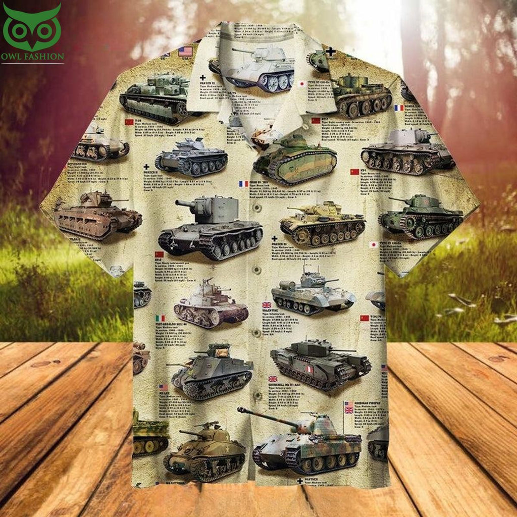 Tanks of WWII Collection Unisex Hawaiian Shirt