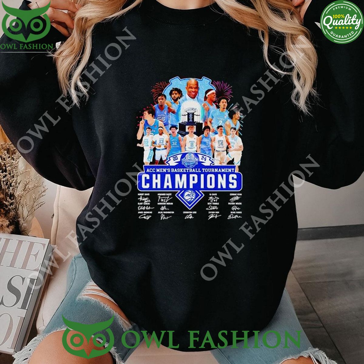 Tar Heels 2024 Acc Men’s Basketball Tournament Champions Tee Shirt