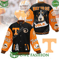 Tennessee Volunteers Black NCAA Baseball Varsity Jacket Way to Go Vols