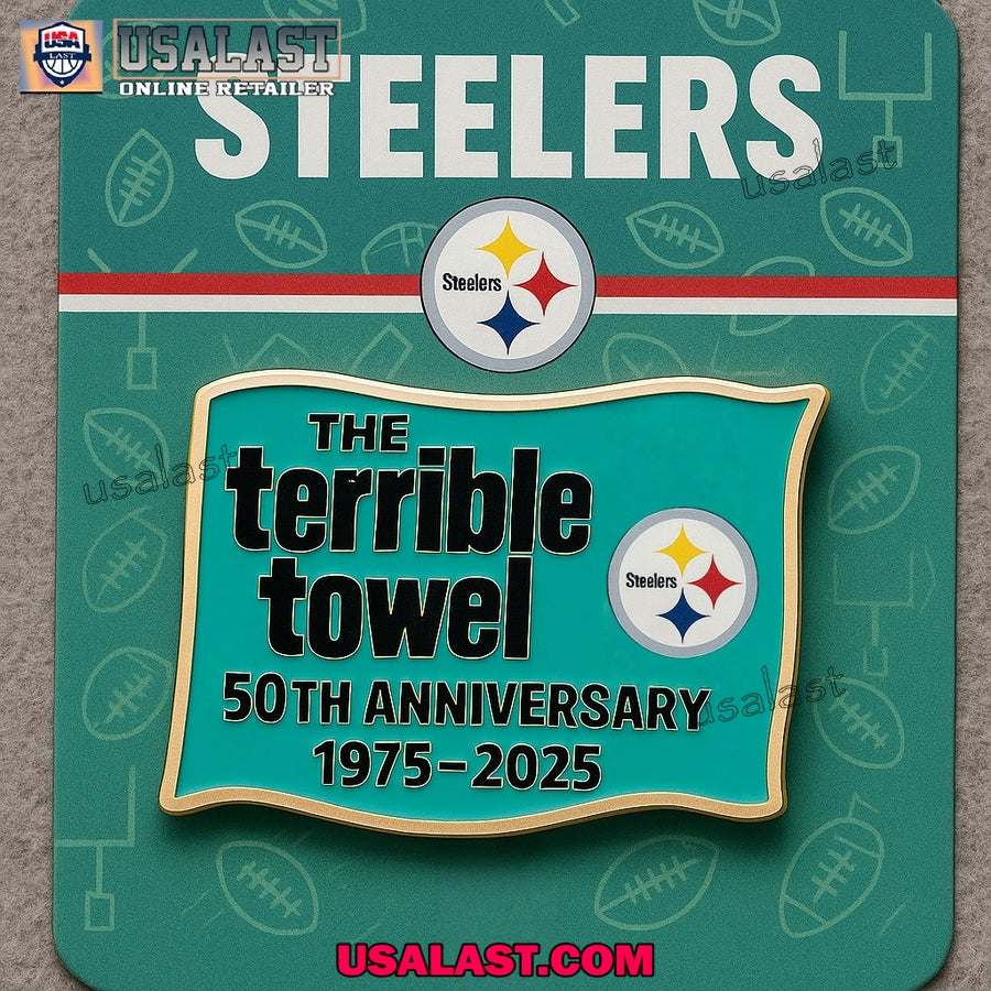 Terrible Towel 50th Anniversary Custom 3D Car Badge Sticker